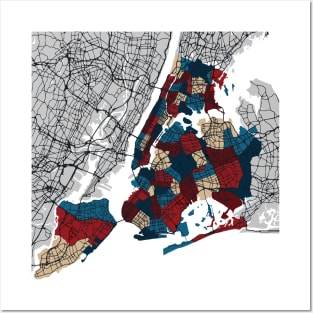 New York City Neighborhoods Map Posters and Art